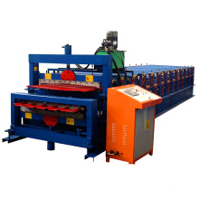 Double layer corrugated color steel roll forming machine / double sheet roof roll forming amchine